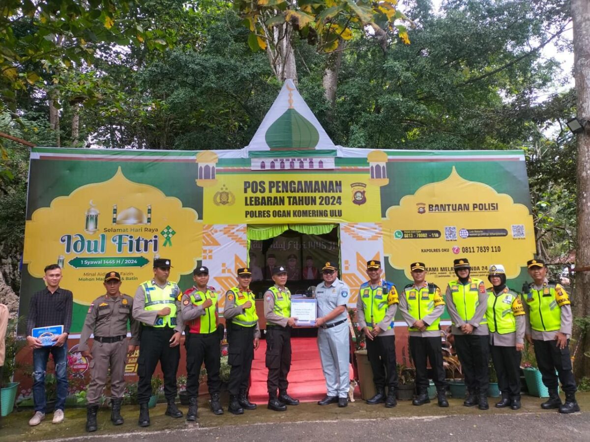 Jasa Raharja Baturaja Serahkan Bingkisan ke Pos PAM Wilayah Polres OKU